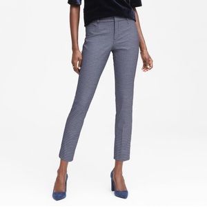 Banana Republic Blue Houndstooth Sloan Pant